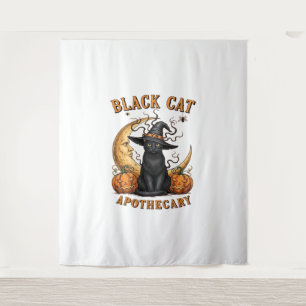 Tenture Apothecaire de chat noir - Lune de cuisine d'Hallo