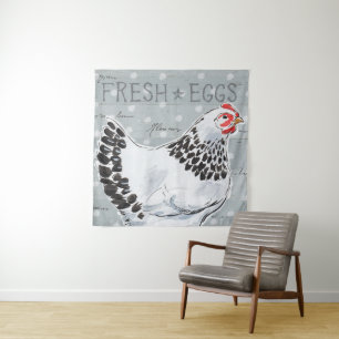 Tenture Appel II de coqs