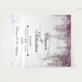 Tenture Appel romantique de calligraphie de glycine violet (Devant (Horizontal))