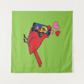 Tenture Appels d'accouplement Cardinal Bird Love (Devant (Horizontal))