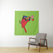 Tenture Appels d'accouplement Cardinal Bird Love (En situation (horizontale))