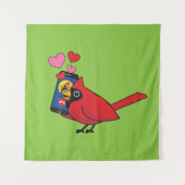 Tenture Appels d'accouplement Cardinal Bird Love (Devant)