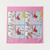 Tenture Appels de accouplement d'oiseaux modernes comique (Devant (Horizontal))
