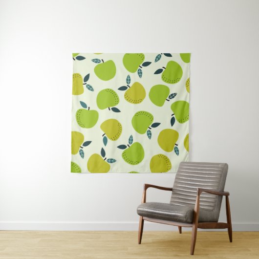 Tenture Apple seamless pattern. Fruit theme illustration.a (En situation (horizontale))