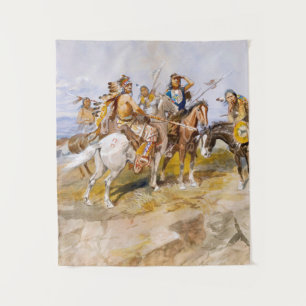 Tenture Approche des hommes blancs, 1897 par Russell