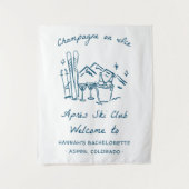 Tenture Après Ski Champagne on Ice Winter Bach Party (Devant)