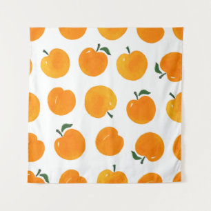 Tenture Apricots Aquarelle Blanc Arrière - plan Vintage