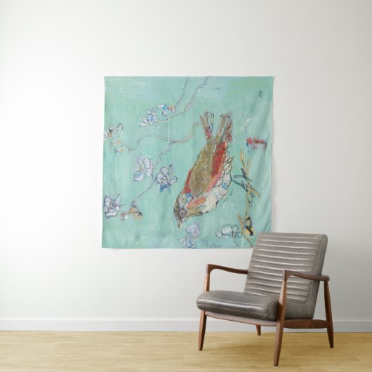 Tenture Aqua Bird (En situation)