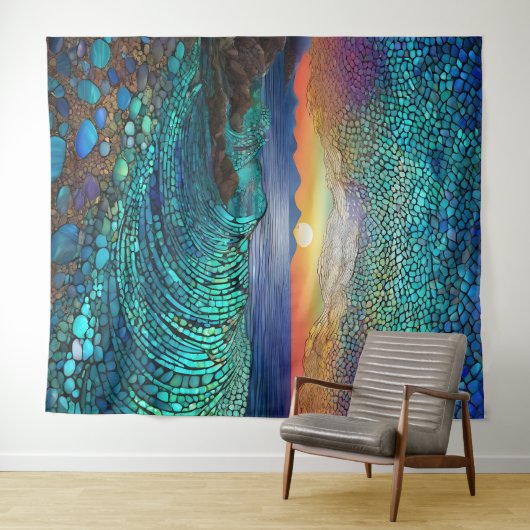 Tenture Aqua Mirage (En situation (horizontale))