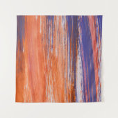 Tenture Aquarelle Abstraite : Bleu orange (Devant (Horizontal))