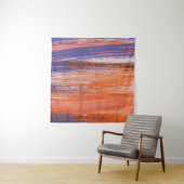 Tenture Aquarelle Abstraite : Bleu orange (En situation)