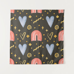 Tenture Aquarelle Abstraite motif transparent, feuille des
