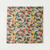 Tenture Aquarelle Agrumes Branches Motif (Devant (Horizontal))