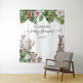 Tenture Aquarelle Animaux de la Jungle Tropicale pour Bébé (En situation)