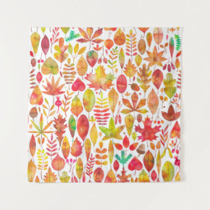 Tenture Aquarelle automne automne automne feuilles sans co