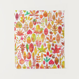 Tenture Aquarelle automne automne automne feuilles sans co