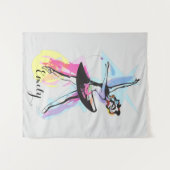 Tenture Aquarelle Ballerina Dancer Thème Customisé (Devant (Horizontal))