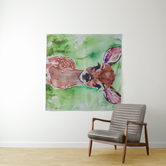 Tenture aquarelle bébé fae (En situation (horizontale))