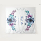 Tenture Aquarelle bleu et violet Fond photo (Devant (Horizontal))