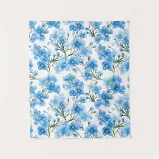 Tenture Aquarelle Bleu Oubliez-moi pas Motif Fleur