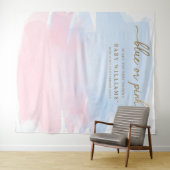 Tenture Aquarelle bleu rose Sexe Révéler fond (En situation (horizontale))