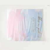 Tenture Aquarelle bleu rose Sexe Révéler fond (Devant (Horizontal))