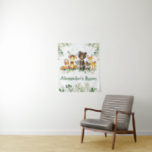 Tenture Aquarelle Bois Animaux (En situation)