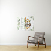 Tenture Aquarelle Bois Animaux (En situation (horizontale))