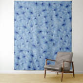 Tenture Aquarelle Bouquet de fleurs sauvages bleues (En situation)