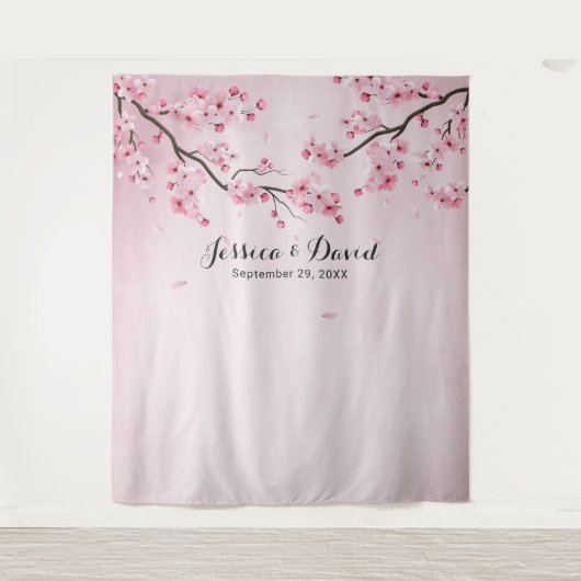 Tenture Aquarelle Cherry Blossom Printemps Noces (Devant)