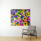 Tenture Aquarelle colorée Art Floral (En situation (horizontale))