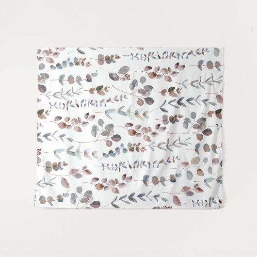 Tenture Aquarelle colorée d'Eucalyptus   (Devant (Horizontal))