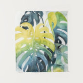 Tenture Aquarelle Coucher de soleil Palm Tree Feuilles (Devant)
