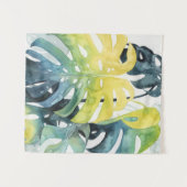 Tenture Aquarelle Coucher de soleil Palm Tree Feuilles (Devant (Horizontal))