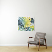 Tenture Aquarelle Coucher de soleil Palm Tree Feuilles (En situation (horizontale))