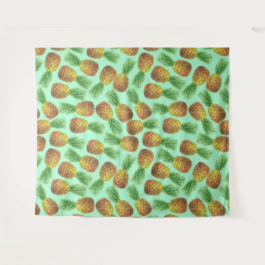 Tenture Aquarelle d'ananas 2 (Devant (Horizontal))