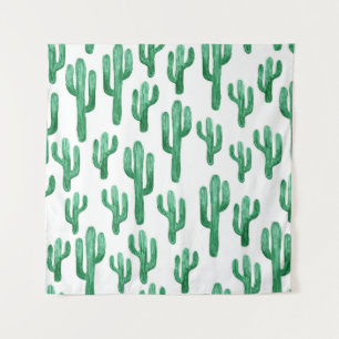 Tenture Aquarelle de cactus : illustration à main