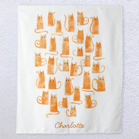 Aquarelle de chat orange personnalisée