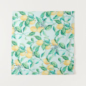 Tenture Aquarelle de citron bleu motif (Devant (Horizontal))