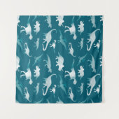 Tenture Aquarelle de dinosaure : Motif textile (Devant (Horizontal))