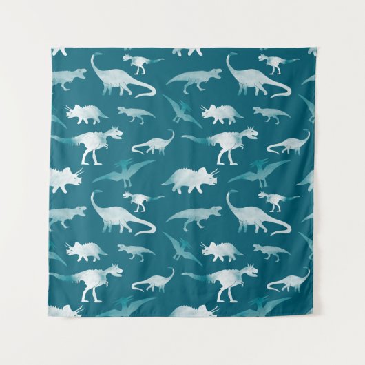 Tenture Aquarelle de dinosaure : Motif textile (Devant)