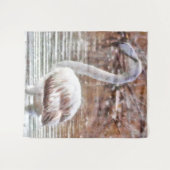Tenture Aquarelle de Flamant rose exotique (Devant (Horizontal))