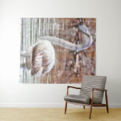 Tenture Aquarelle de Flamant rose exotique (En situation (horizontale))