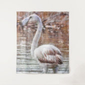 Tenture Aquarelle de Flamant rose exotique (Devant)