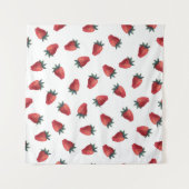 Tenture Aquarelle de fraises : Jouer Motif sans couture (Devant (Horizontal))