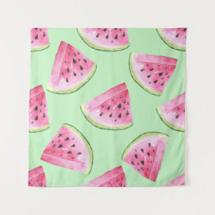 Tenture Aquarelle de pastèque, motif d'été sans soudure.