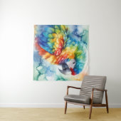 Tenture Aquarelle de perroquet (En situation (horizontale))