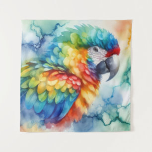 Tenture Aquarelle de perroquet
