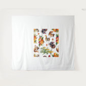 Tenture Aquarelle de récolte d'automne Festive Motif class (Devant (Horizontal))