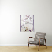 Tenture Aquarelle de "trois grues de danse" (En situation)